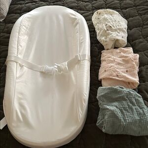 Blissful Diary Muslin Baby Changing Pad with Waterproof Lining Foam & 3 Covers